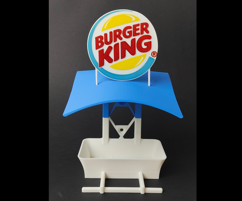 vogel feeder burger könig fliege by terminatordeux haushalt garten lebensmittel tier tiere planet ökologie schnell dekor restaurant fahrt blau bambu a1 mini bambulab ams lite wettbewerb gewinner p1p p1s zubehörteil x1 x1c x1carbon kohlenstoff x1e 2024 fett bälle draussen kind gesundheit familie katze 3d print model - Mito3D