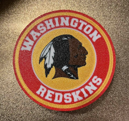 redskins coaster by mipmay3d art signs & logos cup beer soda nfl nflcoaster football mancave mancavecoaster fan 3d print model - Mito3D