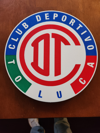 fc deportivo toluca mauer zeichen bar dekoration by finnischer tee hobby diy sport draußen fußball verein 3d print model - Mito3D