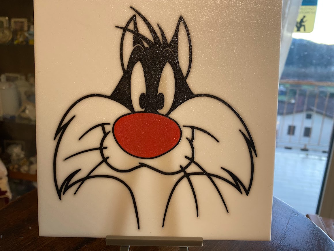 sylvester katze by elio196721 kunst 2d looney toons karikatur 3D print model - Mito3D