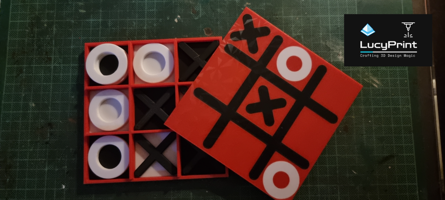 tic tac toe brettspiel by lucyprint toys & games board toc spiel spass 3d print model - Mito3D