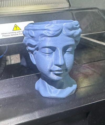 griego cara maceta taza by matdanck121 arte esculturas planta hembra figura 3d print model - Mito3D