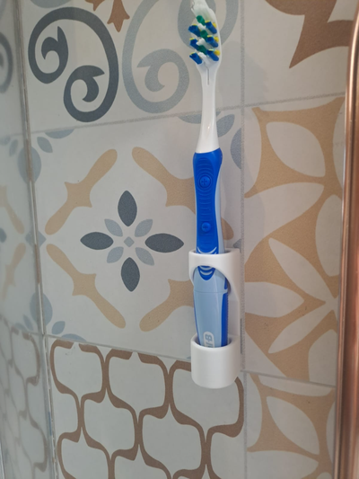 toothbrush wall holder by filippo3ddesign household house models bathroom bath tooth brush toothpaste 3d print model - Mito3D