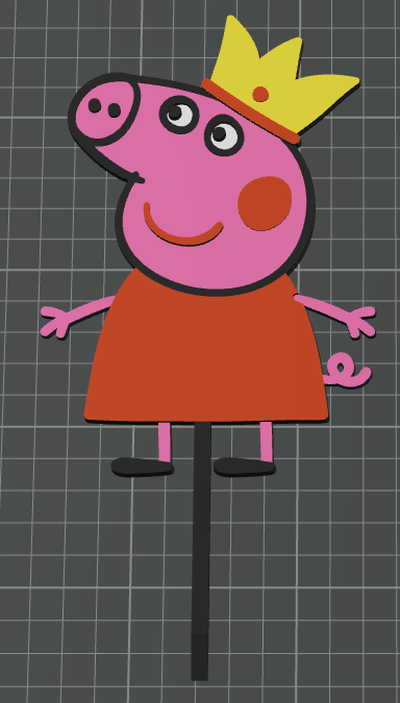 pepa pig cakepin remixed by printmajstr household house models pin piggy dort zapich prase pepapig prasepepa 3d print model - Mito3D