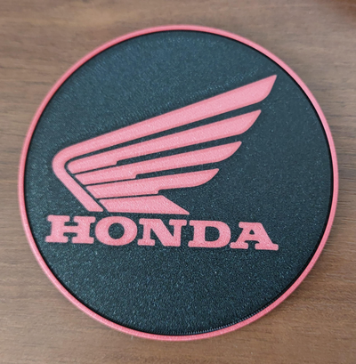 honda portavasos by creaciones personalizadas arte 2d moto bicicleta cerveza té café beber 3d print model - Mito3D