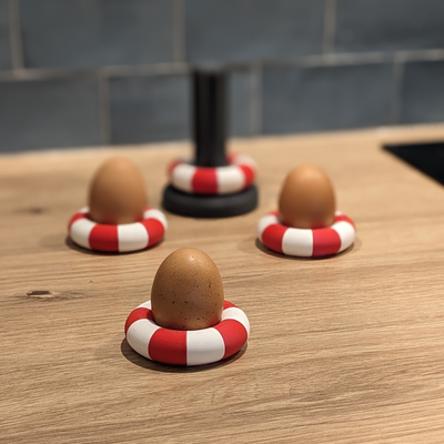 egg cups buoy by gonesdesign household decor cup holder eggcup kitchen gadget accessories 3d print model - Mito3D