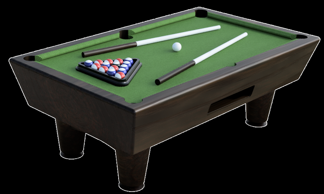 playable mini billard table by dhcdlt toys & games board billiard tisch pool poolbillard toy spielzeug minature miniatur cue ball funny nice geschenk gift 3d print model - Mito3D