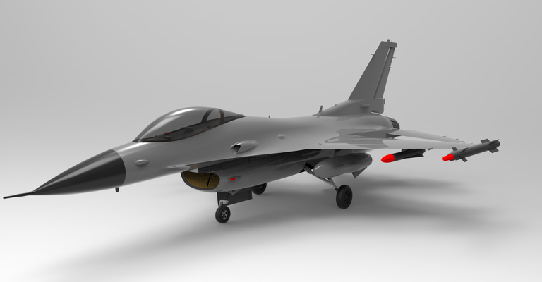 f 16-c by gcod3d hobby & diy vehicles airplane model f-16 air 3d print model - Mito3D