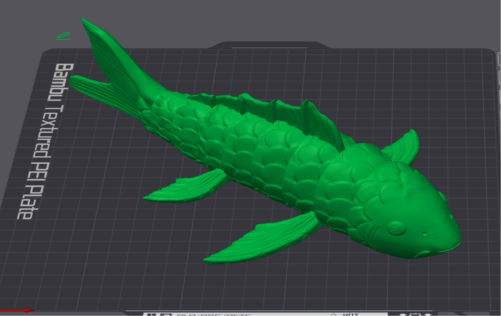 articulated koi by 3d adhd miniatures animals 3D print model - Mito3D