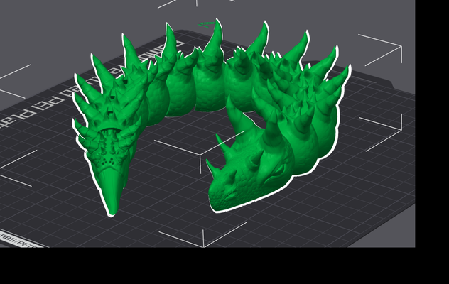 articulé cornu serpent by 3d adhd miniatures créatures 3d print model - Mito3D