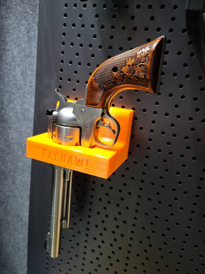 magnétique revolver cintre titulaire soutien by rumtzays outils organisateurs sûr pistolet gunrack 3d print model - Mito3D