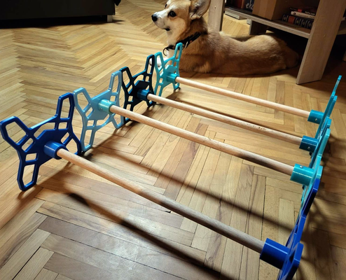 formación ayudante pequeña perros obstáculos by rumtzays miniaturas animales perro rehabilitación 3d print model - Mito3D