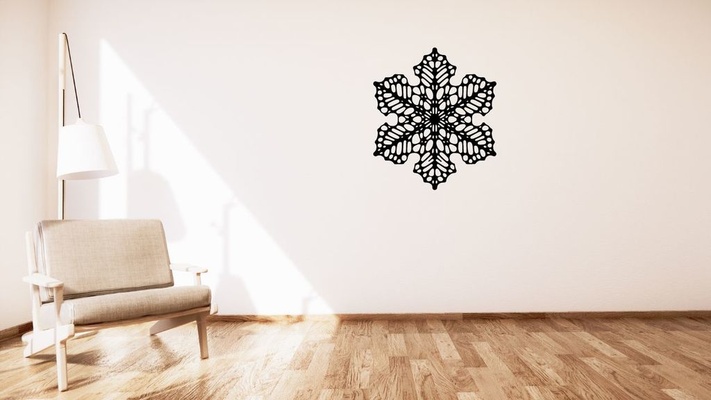 kar tanesi pire ka voronoi duvar dekorasyon by kutnohormak sanat 2d 2dart 2dwallart 3dart 3dwallart yatak odası noel süsleri dekor ev dekoru oturma minimalist sanatı duvara monte dekorasyonu 3d print model - Mito3D