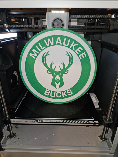 milwaukee dollars boite lumière mur graphique by canapé art panneaux logos impressions mnm3dprinting empreintes barre lumineuse boîte bar 2d basket ball logo badge 3d print model - Mito3D