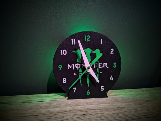 mini mostro energia scrivania orologio by shanehoggatt domestico ufficio moster accessori a1 3d print model - Mito3D