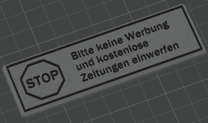 briefkaste schild by reservoirdog314 kunst zeichen logos maler briefkasten briefkasten nuetzlich werbung werbung magnetisch 3d print model - Mito3D