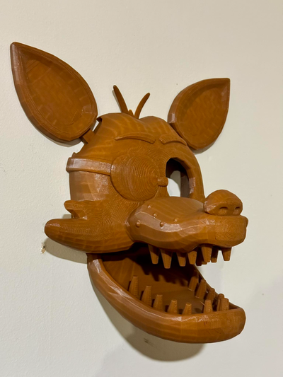 foxy mask - wall mounted five nights at freddy's remixed by faran3d props & cosplays masks helmets fnaf freddy pirate foxythepirate funtimefoxy animatronic scary 3d print model - Mito3D