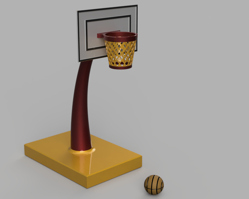 basketball hoop aro baloncesto + by chipotle casa oficina hogar deporte juego pelota cesta red gerente pasatiempo naranja miguel jugar jordán aptitud james zapatilla 3d print model - Mito3D