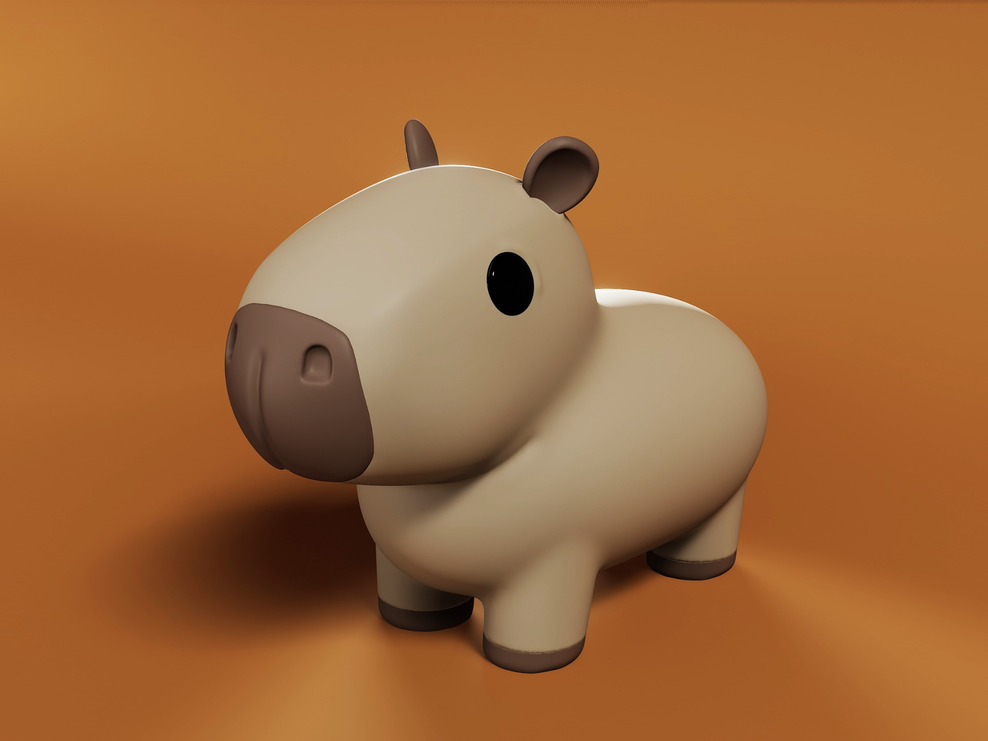 capibara barbara by 3dmdesign arte sculture carina animale selvaggio grosso cartone animato scultura scolpire figurina natura compagno deskbuddy domestico 3D print model - Mito3D