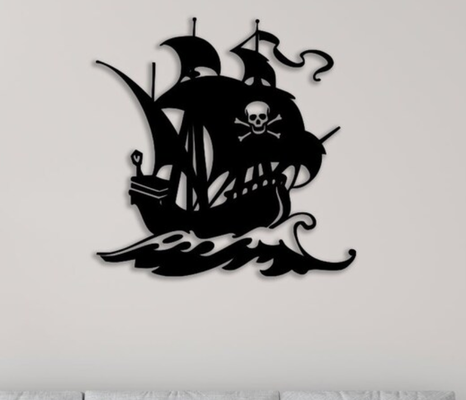 pared arte pirata embarcacion by maegu 2d tatuaje cuarto niños 3d print model - Mito3D