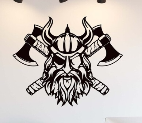 wall art - viking by maegu 2d tattoo 3d print model - Mito3D