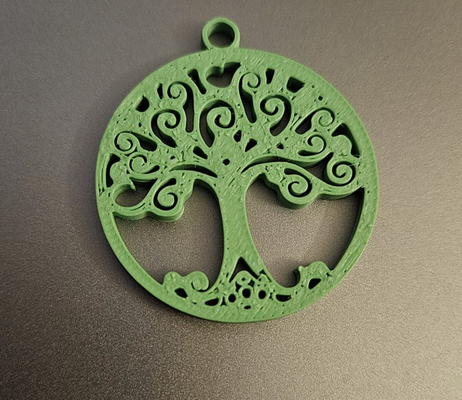 arbre of vie porte clés by jour art monnaie badges chance richesse prospérité riches terre vert nature bois journal collier cou boucle d'oreille oreille clé accessoire bibelot femme journée dame fête pendentif rêver attrapeur rêves charme mères 3d print model - Mito3D