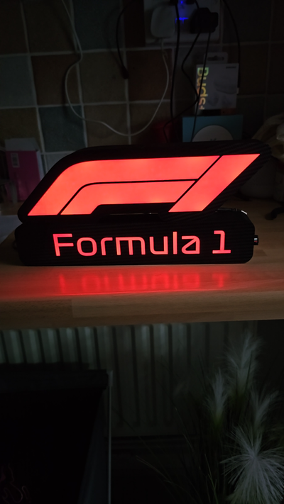 f1 fórmula 1 logo ligero caja by crd 3d arte señales logos 3d print model - Mito3D