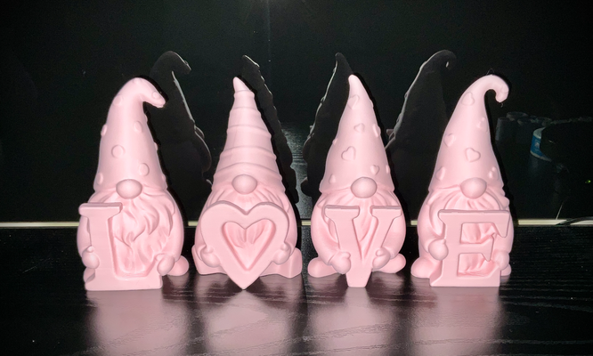 amar gnomos by qjeezy arte esculturas namorados coração fofa feriado faça 3d print model - Mito3D