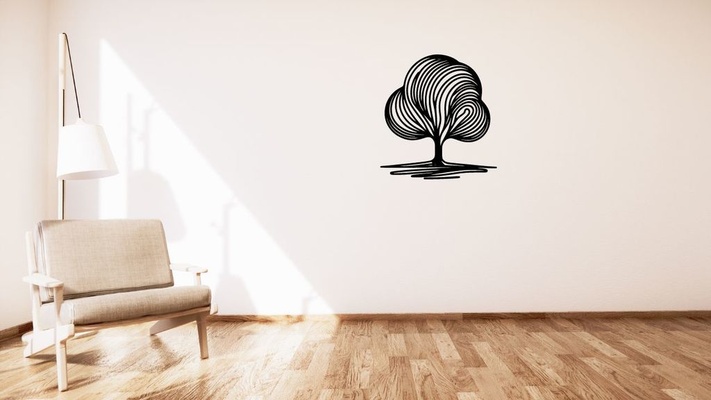 ağaç elektrik duvar dekorasyon by kutnohormak sanat 2d 2dart 2dwallart 3dart 3dwallart yatak odası dekor ev dekoru oturma minimalist treedecor sanatı duvara monte 3d print model - Mito3D