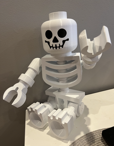 brick giant skeleton by 3dmn toys & games scary halloween legoman figure sculpture 3d print model - Mito3D