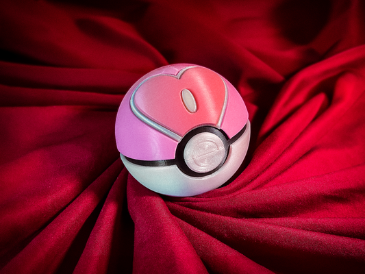 aşk topu bükülme kilit konteyner pok top by sefil şekilde sahne cosplays pokemon pokeball süngü dürtmek nintendo organizatör küre uyumak kulp destek aşk şirin sevgili sevgililer kutu sevgililer günü gül 3d print model - Mito3D