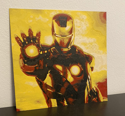 hueforge - ironman by urbanovipeter art 2d iron man 2dart 3d print model - Mito3D