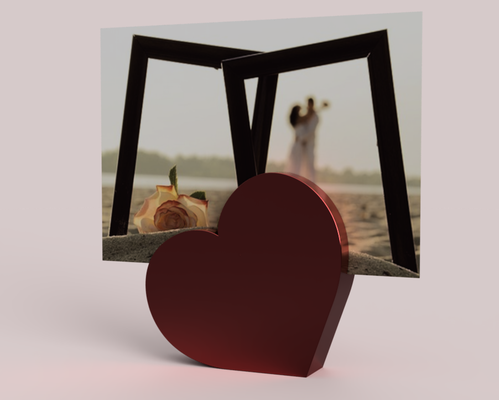 heart-deco pictures by useless fun household decor heart couple valentine day year marry married love lover woman men mr mrs home sweet red herz mann frau paar hochzeit party 3d print model - Mito3D