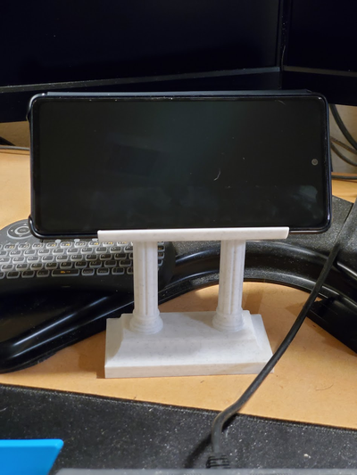 marmor säule telefon stand by revhazlett werkzeuge gadgets telefonständer 3d print model - Mito3D