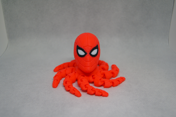 flexi spideypus by e9-3d miniatures creatures flexible p1s bambulab perfect deco office spiderman spidey octopus easy nosupport printinplace 2024 creature design modern animal mythical toy play articulating articulated cute superhero hero spider man funny decoraations toys flexy spider-man web marvel super power link sweet 3d print model - Mito3D