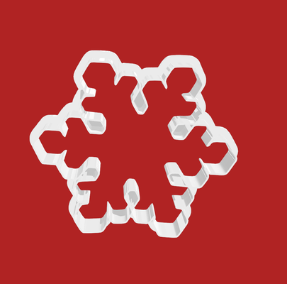 snowflake shaped holiday cookie cutter by sk3d household festivities christmas 3d print model - Mito3D