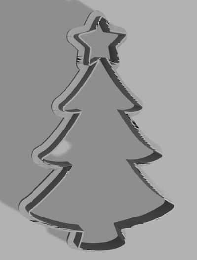 christmas tree shaped holiday cookie cutter by sk3d household festivities 3d print model - Mito3D