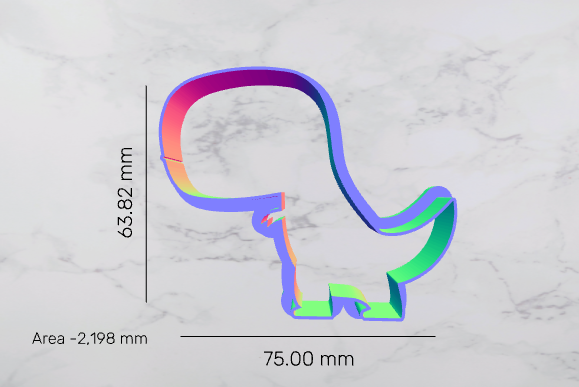 dinosaure biscuit coupeur by sk3d ménage maison modèles mignonne 3D print model - Mito3D