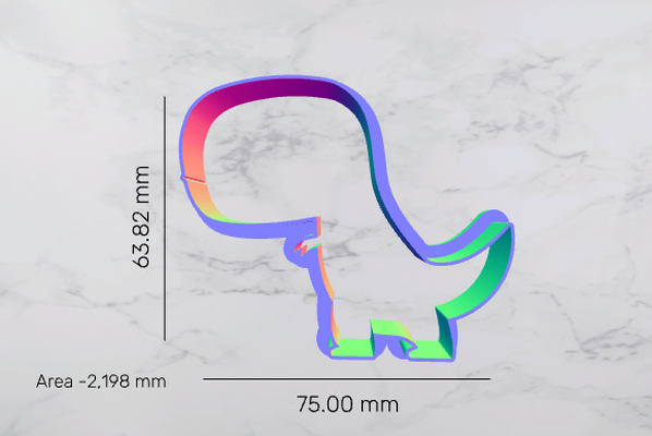 dinosaurier plätzchen cutter by sk3d haushalt haus modelle niedlich dino 3d print model - Mito3D