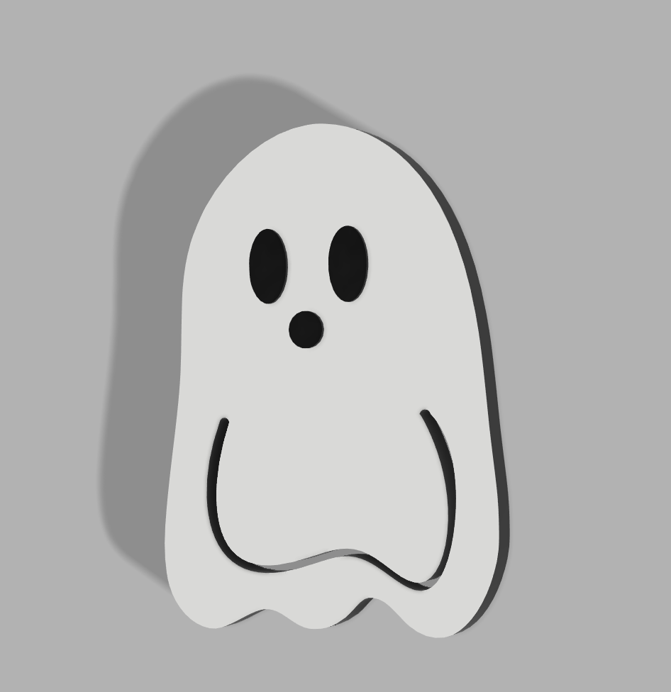 cute ghost bookmark updated by sk3d art models 3D print model - Mito3D