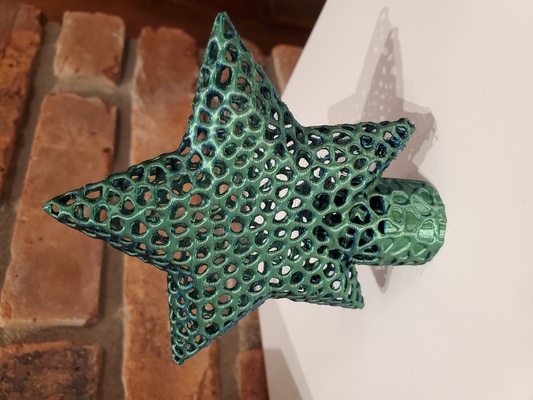 voronoi étoile topper by sk3d ménage maison modèles noël arbre voronio 3d print model - Mito3D