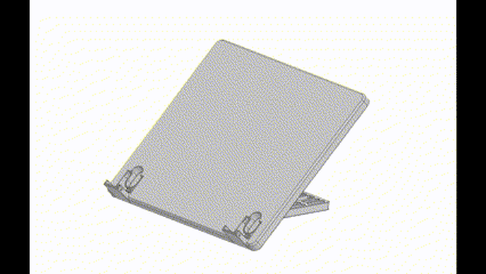 laptop stand print place by doclex haushalt büro notizbuch halter unterstützung tragbar drucken ort computer halfter falten licht gewicht tablette 3d print model - Mito3D