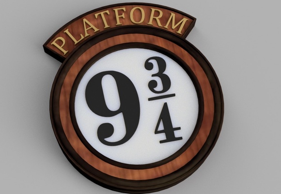 harry potter 9 3 4 platform sign by brunogalam art models harrypotter 3d print model - Mito3D