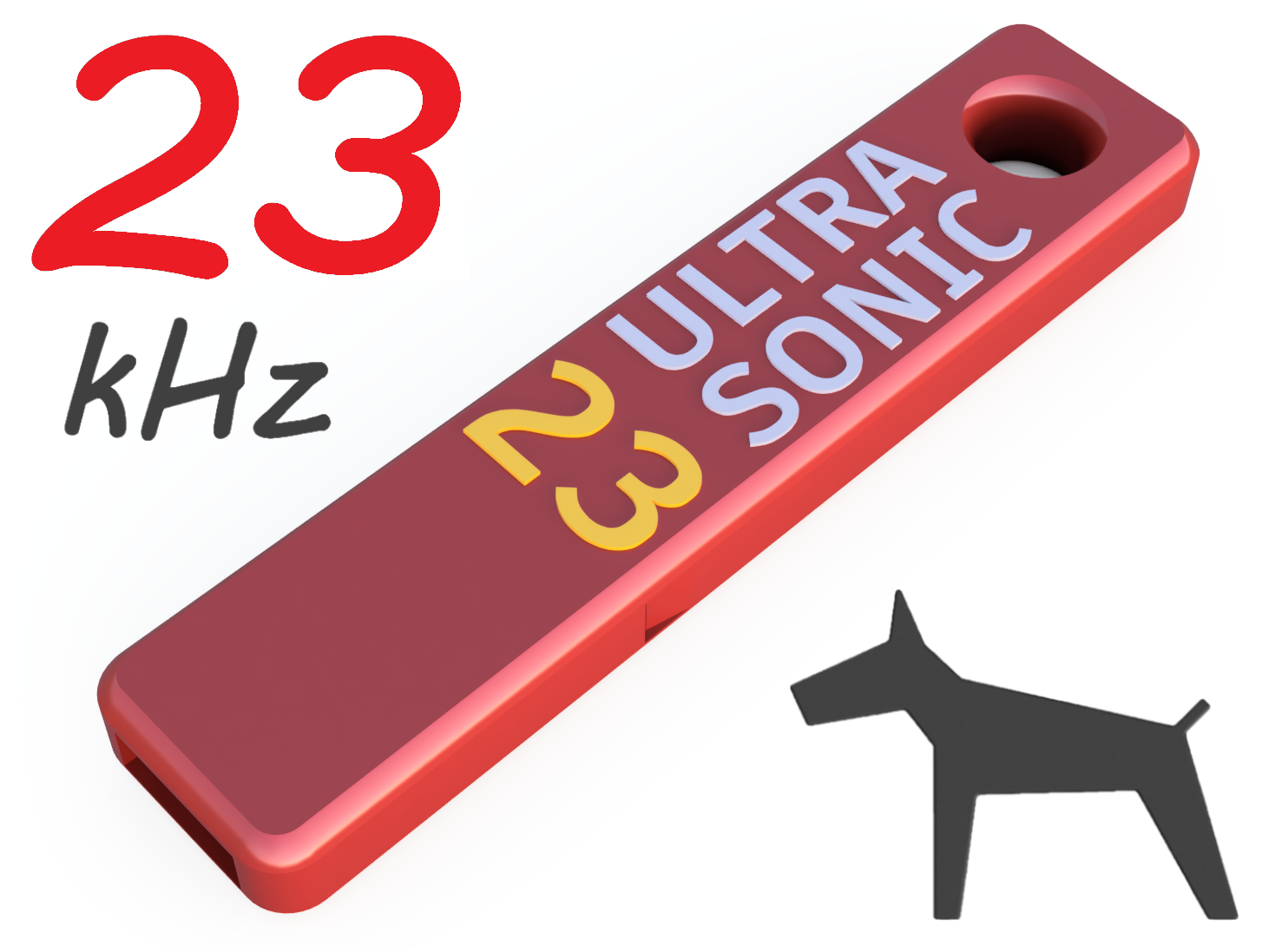 ultraschall hund pfeifen 23 khz by threed michael haushalt haustiere hundepfeife pfeift ausbildung bildung tonhöhe hohe hundepfeifen 23khz hund hundepfeife hundepfeifen pfeife ruhig leise 3D print model - Mito3D