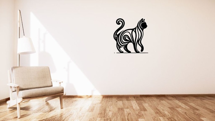 cat ko ka wall decoration by kutnohormac art 2d 2dart 2dwallart 3dart 3dwallart bedroom decor home homedecor kitten kitty livingroom minimalist minimalistic wallart wallmount 3d print model - Mito3D