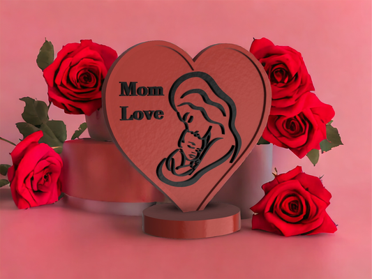 amore mamma by bambaxp domestico arredamento san valentino bambino cuore 3d print model - Mito3D