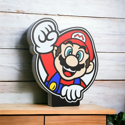 super mario lumière boîte by soupe 3d ménage décor jeu champignon boite led lampe jouet 3d print model - Mito3D