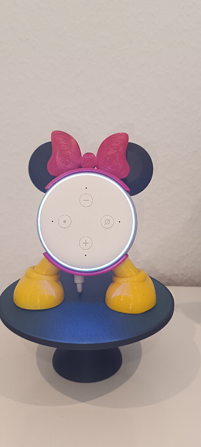 minnie alexa 3 by prodyp ev halkı dekor eko yankı noktası topolino 3d print model - Mito3D