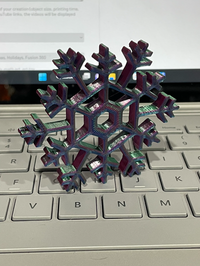 snowflake ornament by super3dtok household decor christmas snow 3d print model - Mito3D