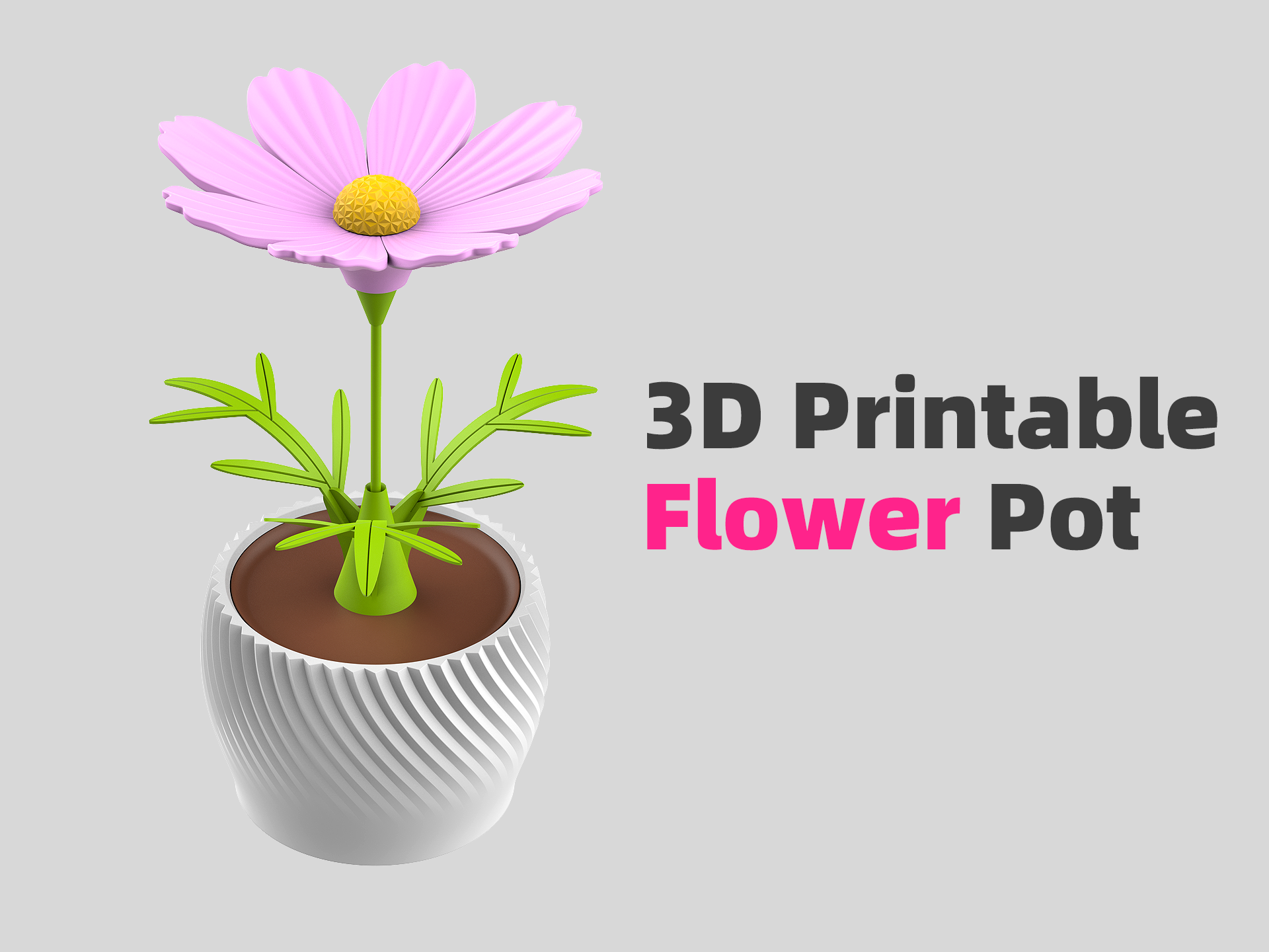 3d printable flower pot by wuguigui household decor office deco decoration garden stationery plant 3D print model - Mito3D